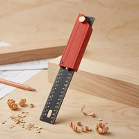 Rotatable Multi-Angle Marking Ruler Detent Positioning Foldable Angle Ruler Double-Sided Graduations Layout Tool Metric for Woodworking