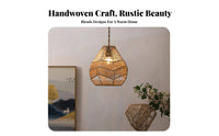 Woven Paper Rope Lampshade Handmade Paper Rope Lamp Shade Woven Lamp Shade Retro Wicker Basket Brightness Cover