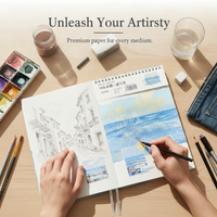 Sketchbook for Artists, A4 Thickened Sketch Pad with Coil Binding, Portable Drawing Book for Students and Professionals