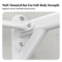 Heavy Duty Wall Mounted Pull up Bar Space-Saving Design Wall Mounted Pull-up Bar Non-Slip Foam Grips Multifunctional Station for Children, Beginners, Strength Training, Bodyweight Exercise, Calisthenics, Full-Body Workout