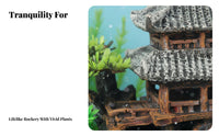 Fish Tank Hiding Cave Realistic Design Fish Cave Provides Shelter Resin Mountain Aquarium Ornament