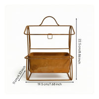 Iron Planter with Geometric Frame Sleek Hanging Planters Contemporary Pots for Patio