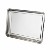 premium Large Rectangular Steel Platter adaptable Shallow Rimmed Pan long-lastinging Serving Tray sturdyDuty for Professionals, Party Hosts, Barbecue, Restaurant, Buffet, Kitchen