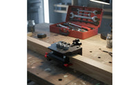 High Precision Self Centering Dowel Jig Aluminum Alloy Wood Dowel Drilling Jig Accurate Positioning Tenon Hole Positioner Wear Resistant for Woodworkers, Carpenters, Furniture Making, Cabinet Building