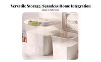 Moisture-Proof Rice Storage Bin Large Capacity Airtight Rice Container Transparent Body for Bakers