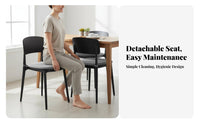 Stackable Design formed Plastic Chair Modern Minimalist & Design formed Plastic Side Chair Thickened Construction stackable Seat Curved Backrest for Office Managers, Business Owners, Dining Room, Kitchen, Restaurant, Waiting Area