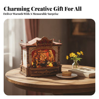 Carnival Musical Box Model DIY Musical Box Kit Striped Roof Ornate