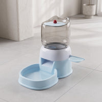 Press Pet Feeder Compact Pet Feeder with Transparent Storage Container Easy to Fill Manual Food Dispenser for Kitchen, Apartment