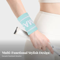 Breathable Sports Wristband Quick-Drying Elastic Sport Wristband Sweat-Absorbent for Athletes, Adults, Basketball, Gym Workouts