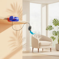 Clamp-on Cat Teaser with Dangling Toys Interactive over the Door Cat Toy Motorized Compact for Kittens