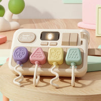 Fine Motor Busy Board with Plugs Educational Toy Power Strip Interactive Switch Board Compact for Toddlers