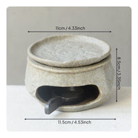 Ceramic Tea Roaster Multi-Functional Pottery Tea Leaf Warmer for Meditation