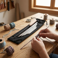 rope splicing tool kit with Wooden Handle Paracord Threading Tool with Pouch Smooth Paracord Threader Set for Crafters