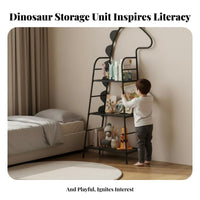 Slim Multi-Tier Shelving Unit Floor-Standing Tall Narrow Shelving Unit Space-Saving Easy Assembly for Bedroom, Playroom