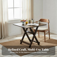 Space-Saving Foldable Square Dining Table Portable Collapsible Tatami Table Multi-Purpose Household Furniture Strong Load-Bearing for Small Apartment Residents, Homeowners, Students, Balcony, Bay Window, Living Room, Bedroom