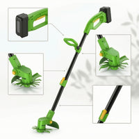 Telescoping String Trimmer with Battery and Charger Adjustable-Angle Cordless String Trimmer Electric Garden Tool Lightweight for Homeowners