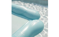 Dotted Pattern Mesh Seat Lounger Square Shape Floating Lounger Light Blue Recreation Gear Portable