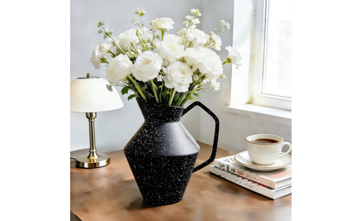 Resin Vase Minimalist Table Vase Modern Home Decor for Study, Bookshelf, Showroom