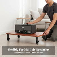 Stable Support Multi-Tier Amplifier Stand Sturdy Construction Multi-Tier AV Media Stand Thickened and Reinforced High-Fidelity Audio Rack Heavy Duty for Audiophiles