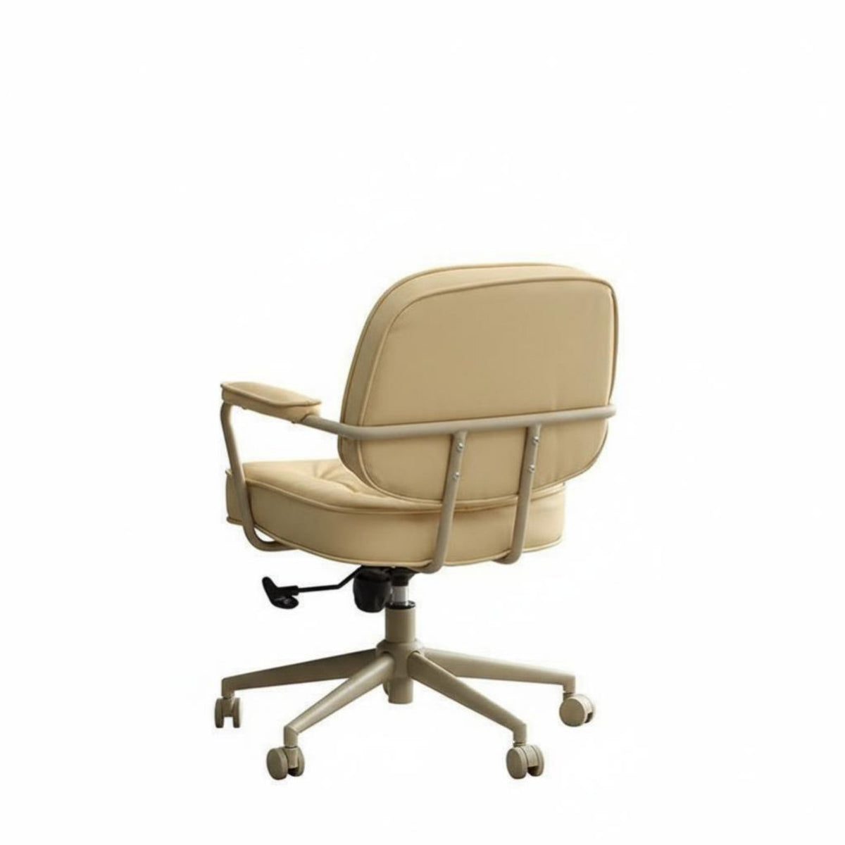 Height Adjustable Upholstered pivot Chair Ergonomic Design Upholstered Rolling Armchair Plush Comfort Office Furniture With Armrests for Students, Remote Workers, Women, Study Room, Bedroom