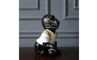 Dog Statue with Football Polished Decor Long-Lasting for Game Room, Entryway