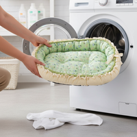 Pastoral Style Cooling Pet Bed for Small to Medium Dogs and Cats, Drawstring Design