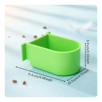Thickened Semi-Circular Seed Trough Easy to Install Semicircle Hanging holder Large Capacity avian companion Feeder Transparent Design for Parrot Owners, Aviary, Home