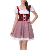 Bavarian Regionn Region N Festival Costume Gingham Pattern German Beer Girl
