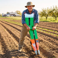 Stainless Steel Handheld Planter with Adjustable Depth Heavy-Duty Manual Planter Handheld Seeder for Gardeners, Farmers, Gardens, Small Fields, Farms