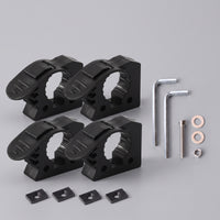 4 Pieces Quick Release Clamp Secure Rubber Clamp with Mounting Hardware Holder Slimline for off Roaders, Roof Racks