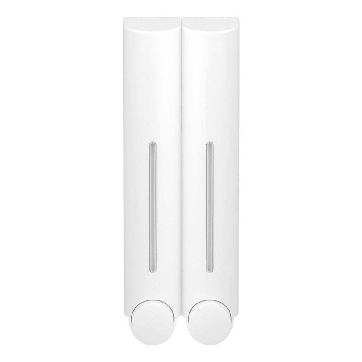 Space Saving Double Chamber Soap Dispenser Wall Mounted Liquid Dispenser Slim Body Hard Edged
