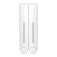 Space Saving Double Chamber Soap Dispenser Wall Mounted Liquid Dispenser Slim Body Hard Edged