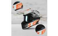 Motorcycle Helmet with Mask Aerodynamic Airflow Snug Fit for Outdoor Adventures