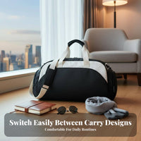 Water-Resistant and Dry Separation Travel Bag Large Capacity Gym Bag with Shoe Compartment Sturdy Material Travel Duffel Wet Pocket for Women, Workout