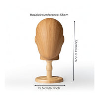 Mannequin Head Stand Tabletop Mannequin Head with Wooden Base Stable for Shelf
