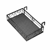 Space-Saving Hanging ing Rack Easy Installation over-the Pot Basket lattice Design Balcony Shelf Weather-Resistant for Apartment Dwellers, Home Decorators, Homeowners, Fence, Patio, Porch