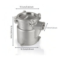 Seawater Filter Stainless Steel Sea Water Strainer Marine Strainer Easy Cleaning Raw Sea Water Filter Corrosion-Resistant