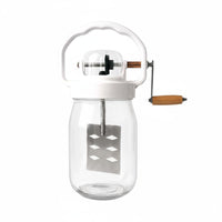 Manual Butter Churner Easy to Spotless Grip Crank Butter Maker Wooden Handle Kitchenware for DIY Enthusiasts, Kids, Homesteading