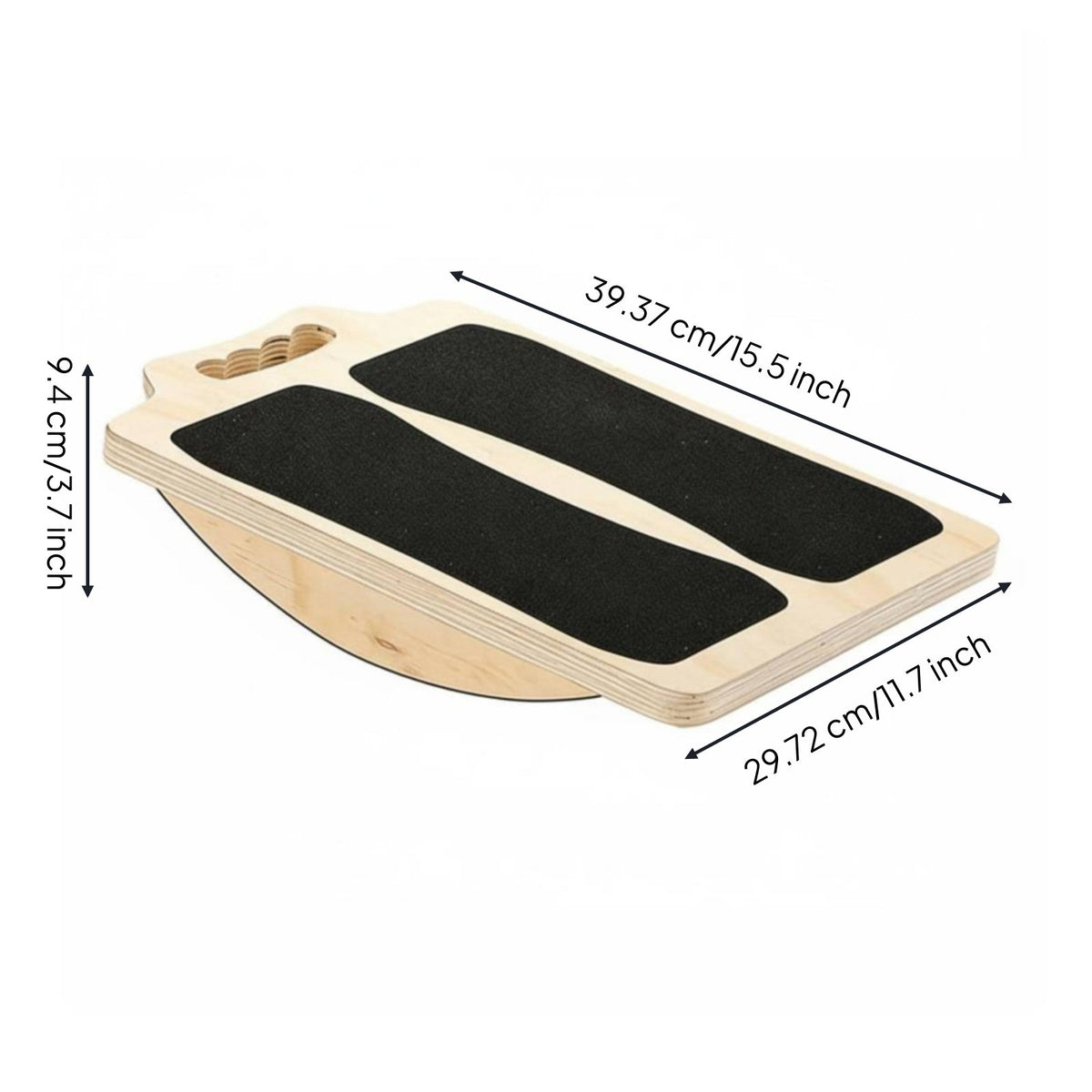 Adjustable Wooden Slant Board Non-Slip Surface Incline Stretching Board for Athletes, Physical Training