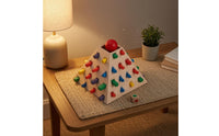 Pyramid Shape Sorter Smooth Edges Wooden Shape Sorter Fine Motor Skills Geometric Matching Blocks