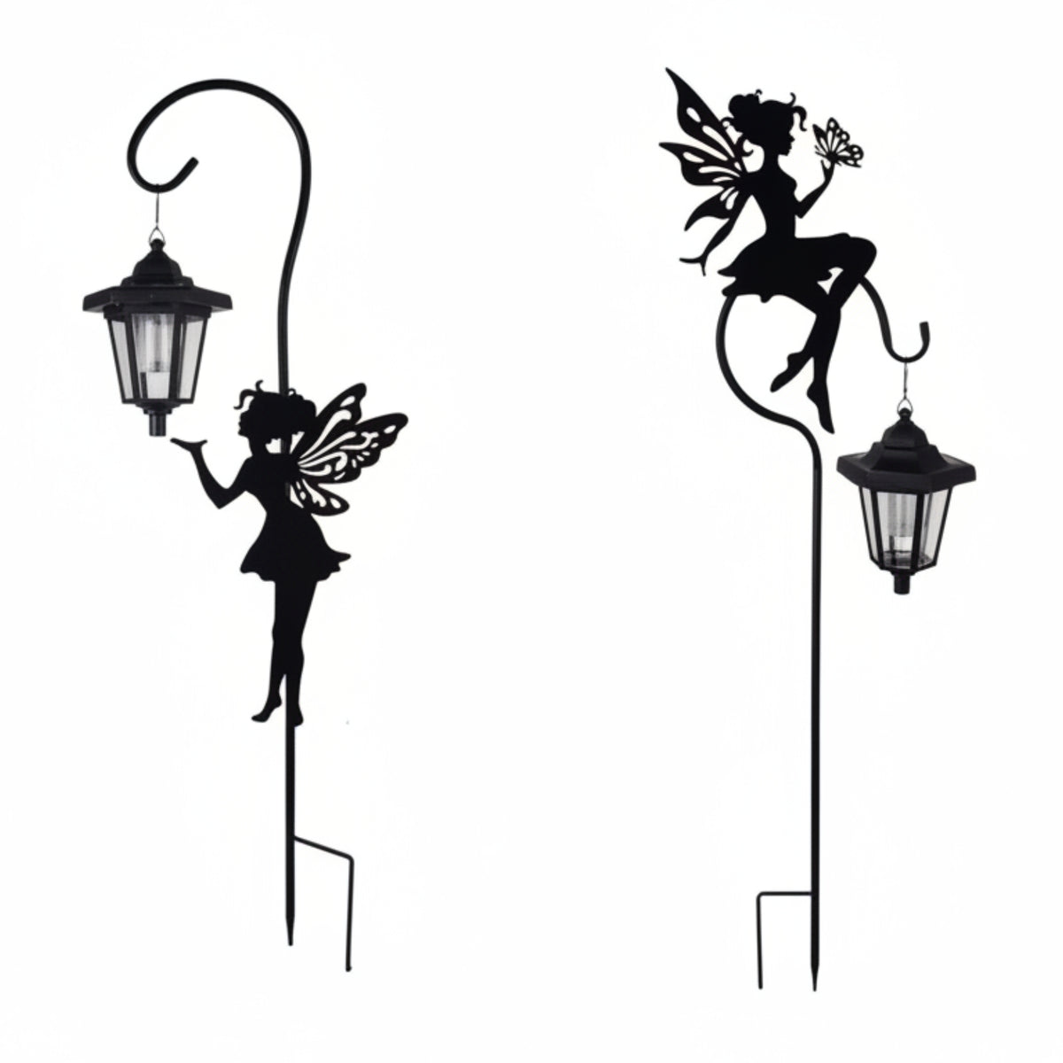 Fairy Garden Lantern Stakes Waterproof Solar Lantern with Stake Fairy Stake Light Weatherproof Garden Lanterns with Stakes