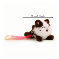 Soft Toy Cat Keychain Tiny-Cat Soft Toy Keychain Bag Charm Furry Pendant High-Quality for Girls, Backpack, Handbag