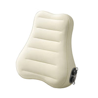 Contoured Pillow with Strap Ergonomic Self-Inflating Pillow Lightweight Back Support Cushion Adjustable for Office Workers, Airplane Seats