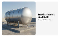Stainless Metal Water Tank Horizontal Water Storage Tank Thickened Wall for Homeowners, Farmers, Outdoor, Garden Irrigation, Farms