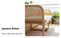 Cane rear Armchair Japanese & aesthetics Lounge Chair Natural visual appeal accentuate Furniture for Homeowners, Interior Designers, Balcony, Living Room, Guesthouse