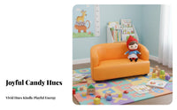 Soft and Comfortable Miniature Upholstered Sofa Safety Certified Upholstered Toddler Lounger snug children's Seating Skingentle for Toddlers, Preschoolers, Playroom, Kindergarten, Nursery, perusing corner