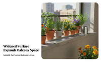 Space-Saving Windowsill Extender Shelf Adjustable Legs Windowsill Extender Multi-Functional Plant Stand Easy Installation for Gardeners, Apartment Dwellers, Homeowners, Balcony, Window Sill, Living Room, Kitchen