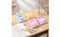4 Pieces Mini Sticker Notebook Compact Stationery for Journaling Enthusiasts, Scrapbooking, Travel