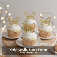 Acrylic Cupcake Topper Social Media Design Acrylic Cake Topper Elegant Design Cupcake Decoration Pick for Dessert Makers Chefs, Parents, Infant Shower