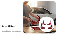 Electric Sedan Mud Flaps Easy Installation Front and Rear Wheel Mud Flaps Custom Fit Front Rear Mudflaps for Rainy Conditions, Winter Driving